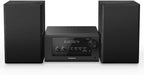 Panasonic Compact Stereo System with CD Player  Bluetooth  FM Radio and USB with Bass and Treble Control  80W Stereo System for Home with Remote Control - SC-PM700PP-K (Black)