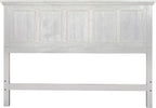 OSP Home Furnishings Farmhouse Basics King Headboard Only, Rustic White Finish