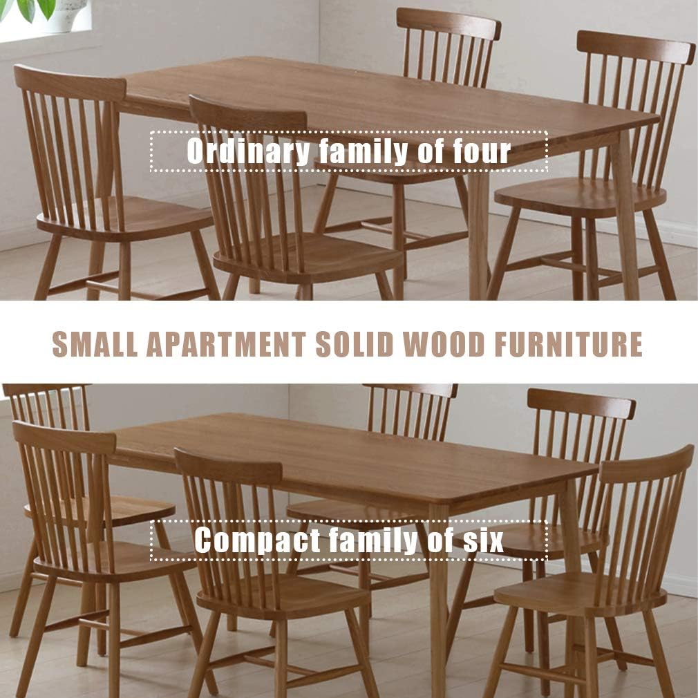 47" Dining Table Kitchen Table Dining Room Table Small Kitchen Table for Small Spaces Table Modern Home Furniture Dinner Table Rectangular (Natural)