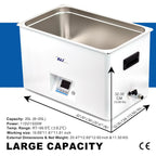 ZKI 20L Lab Water Bath, 1500W Laboratory Thermostatic Water Bath, ±0.2°C Accuracy & 0.1°C Res, 14 Heating Modules with Even Heat Distribution, 9-Piece Kit for Lab, Clinical and Industrial Use (110V)