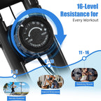 BARWING Stationary Exercise Bike for Home Workout, 5 IN 1 Foldable Indoor Cycling Bike for Seniors, 350LB Capacity, 16-Level Magnetic Resistance, Seat Backrest Adjustments