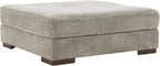 Signature Design by Ashley Bayless Modern Oversized Accent Ottoman, Gray