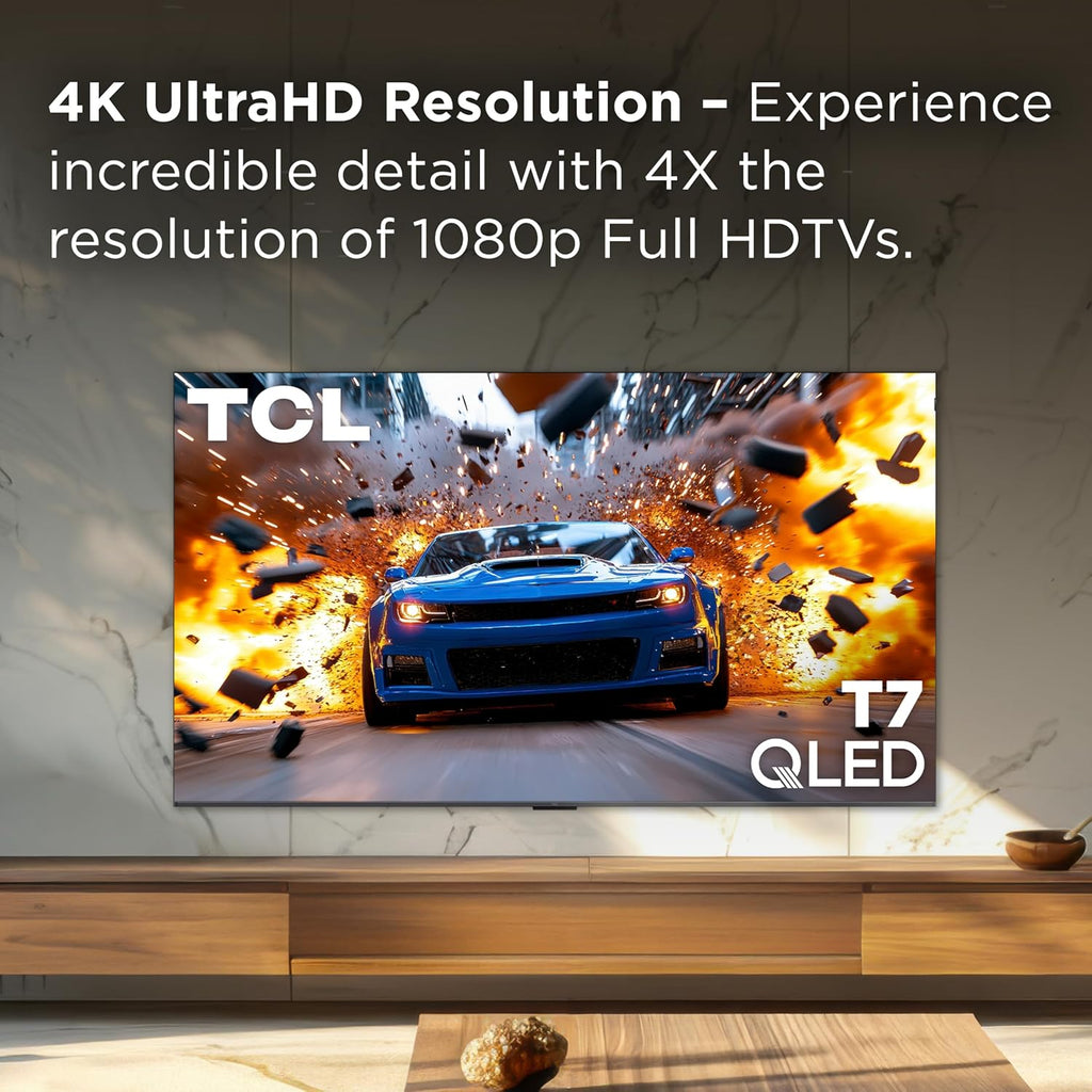 TCL 65 Inch Class T7 Series | 4K QLED HDR | 65T7  2025 Model | 120HZ-144HZ High Brightness Smart Google TV Dolby Atmos Audio | Voice Remote Alexa Gaming Streaming Television
