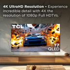 TCL 65 Inch Class T7 Series | 4K QLED HDR | 65T7  2025 Model | 120HZ-144HZ High Brightness Smart Google TV Dolby Atmos Audio | Voice Remote Alexa Gaming Streaming Television