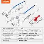 VEVOR Tire Mount Demount Tool 22.5" to 24.5" Tire Changer Steel Bead Breaker Extra Bead Holder Tubeless Truck Manual Tire Changing Tools for Car Repairing(Blue)
