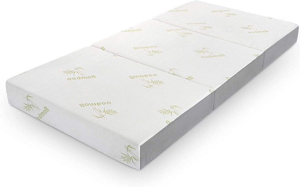 Inofia 6 Inch Folding Mattress, Trifold Memory Foam RV Mattress with Ultra Soft Removable Cover, Foldable & Portable for Camper/Truck/Trailer/Guest Bed, Short Queen Size (74" x 60" x 6")