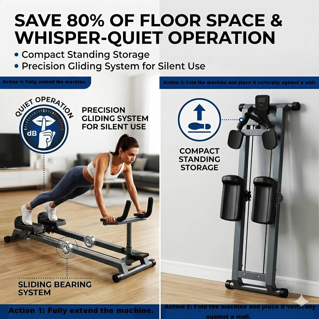 Spine Twist & Stretch Trainer Home Gym Exercise Machine Crawling Training Machine, Spine Twist And Stretch Trainer Ab Machine 5 Adjustable Height Digital Display 400Lbs Capacity for Lower Back