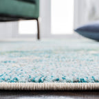 SAFAVIEH Madison Collection Area Rug - 10' x 14', Light Blue & Green, Boho Abstract Design, Non-Shedding & Easy Care, Ideal for High Traffic Areas in Living Room, Bedroom (MAD440J)
