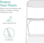Best Choice Products Set of 10 Plastic Folding Chairs, Portable Stacking Indoor Outdoor Seating for Home, Yard, Garden, Parties, Events w/Non-Slip Feet, 350lb Weight Capacity - White