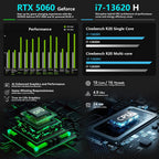 Thunderobot Storm 17 5060 Gaming Laptop  17.3" QHD 165Hz 2K Display  Core i7-13620H  GeForce RTX 5060  32GB DDR5 RAM  2TB SSD  RGB Backlit Keyboard  Wi-Fi 6  Win11 Home