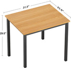Need Small Computer Desk for Home&Office- 31.5'' Length Small Writing Desk Gaming Desk Students Laptop Use, Teak Color Desktop & Black Frame AC3BB(8060)