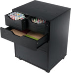 Winsome Halifax Mobile Storage Cabinet with 5 Drawers in Black, Stylish & Functional Home Storage Cabinet for Filing, Kitchen Organization, Moveable Furniture for Office, Dorms, Apartments