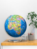 SOUNDANCE 13 Inch World Globe with Stable Heavy Metal Base, Educational Globe for Kids Learning, Large Globes Lamp with Colorful HD World Map Details, Constellation