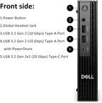 Dell Pro Micro Plus Mini PC (Next Gen OptiPlex 7000 MFF)  Bussiness Desktop Computer AI PC  Intel 14-Core Ultra 5 235T (Beat i7-13700T)  16GB DDR5  512GB SSD  WiFi 6  Bluetooth  4X DP  Windows 11 Pro