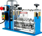 VEVOR Electric Wire Stripping Machine, 370W 0.06" - 1.5" Automatic Motorized Cable Stripper w/ 75 Feet/Minute Speed, 11 Channels 10 Blades Strip Machinery, Scrap Handling Tool for Recycling Copper