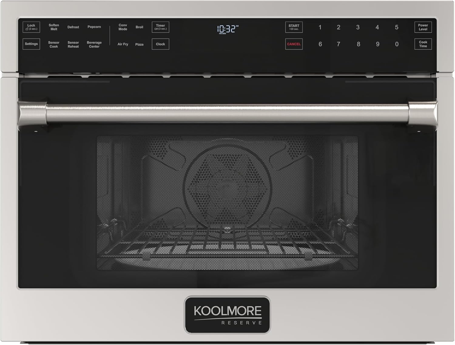 KoolMore Reserve 24 in. Built-In Microwave Convection Oven with Air Fry, 3-in-1 Combo, Sensor Cook, Soft-Close Door, 1.6 cu. ft. in Stainless Steel