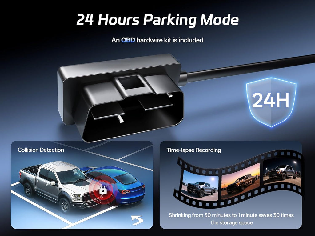 Pelsee 4K+2.5K Mirror Dash Cam with Front Starvis 2 IMX678 & Rear IMX335  12" Rear View Mirror Camera  Color Night Vision  5.8GHz WiFi  ADAS & BSD  Included OBD Hardwire Kit  128GB Card  P12 Pro Max