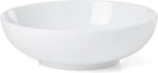 Oneida Serveware, 24 Seven 3-Piece Nesting Bowl Set With Wood Stand, Porcelain Material Wooden Stand, Home And Kitchen, Dishwasher And Microwave Safe, Serving Bowls, Salad Bowl (White, 4 Pieces)