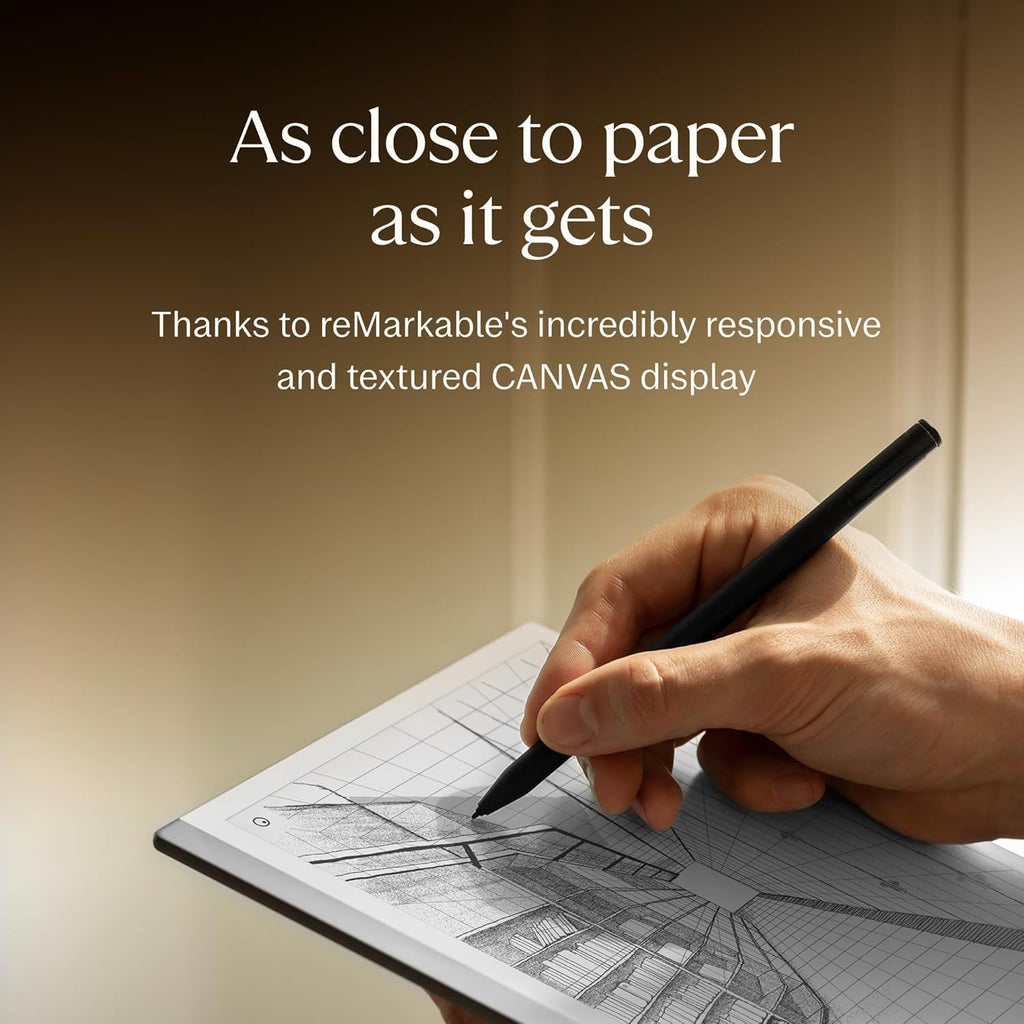 reMarkable Starter Bundle – reMarkable 2 is The Original Paper Tablet | Includes Black and White 10.3” Writing Tablet  Marker Plus Pen with Built-in Eraser