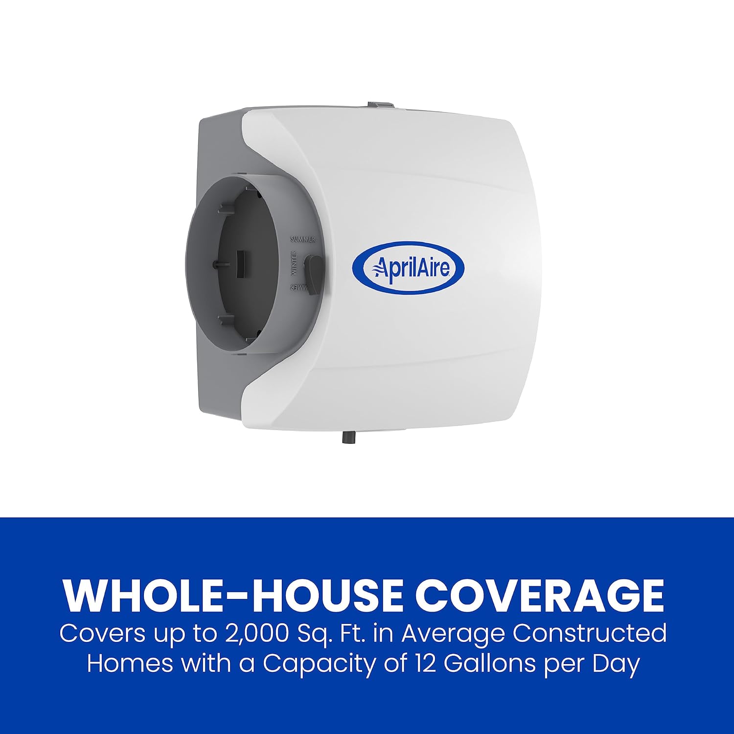 AprilAire 500 12-gal. Whole-House Small Bypass Evaporative Humidifier with Automatic Digital Control for up to 3,600 sq. ft. + AprilAire Model 5844 Humidifier Installation Kit