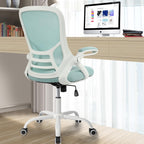 HYLONE Office Chair Ergonomic Chair with Flip up Armrests,Thickened Seat Computer Chair with Breathable Mesh Back Home Office Computer Chairs for Long Hours Mesh Office Chair(Blue)