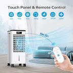 Feculs Portable Air Conditioners No Windows Needed, 3-IN-1 Swamp Cooler, Evaporative Air Cooler, 4 Modes & 3 Speeds, 2-Gal Water Tank for Long Cooling, Max 20 FT/S Remote Control, 12 Hours Timer