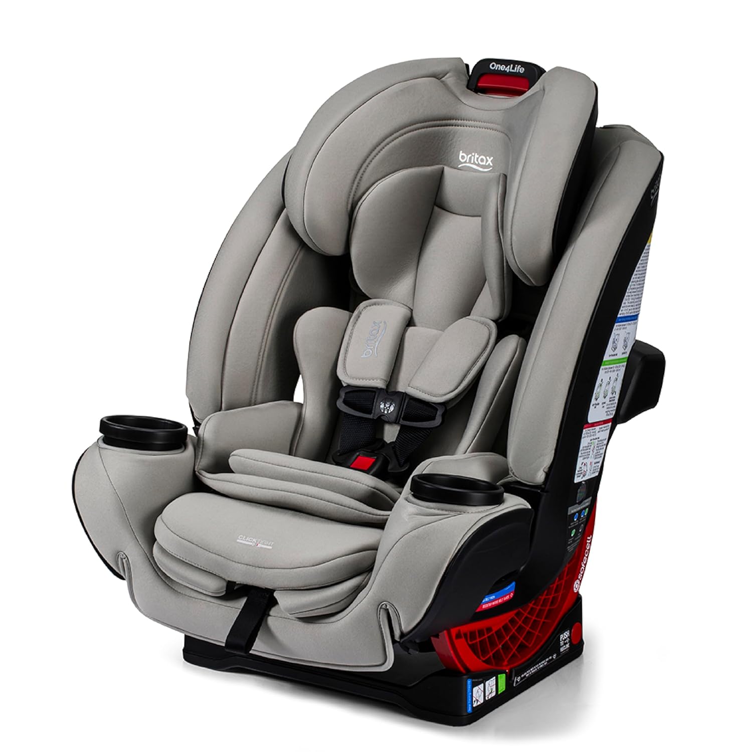 Britax One4Life All-in-One Car Seat, Up to 10 Years of Use, Rear Facing, Forward Facing, & Booster Modes, Extended Rear-Facing, ClickTight Installation & Breathable SafeWash Fabrics — Parchment