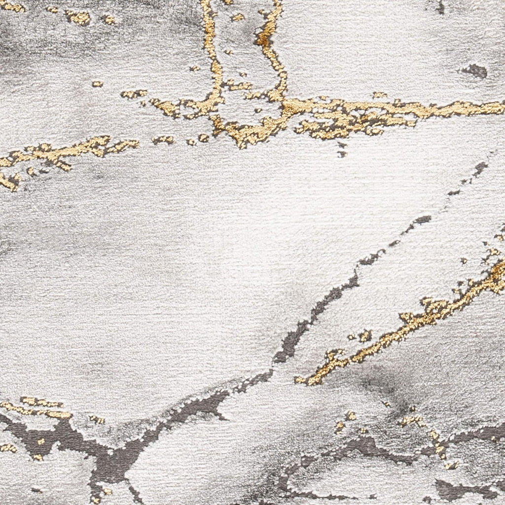 SAFAVIEH Craft Collection Area Rug - 10'6" x 14', Grey & Gold, Modern Abstract Design, Non-Shedding & Easy Care, Ideal for High Traffic Areas in Living Room, Bedroom (CFT877F)