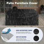 Aoxun Aluminum Patio Furniture Set 7 Seats  Oversized Outdoor Sectional with Washable Thick Cushions  Coffee Table and Waterproof Cover  Patio Conversation Sets for Porch  Balcony  Deck