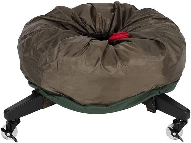 Upright Tree Storage Bag - Christmas Tree Storage Bag | Hold Artificial Trees up to 7.5 Feet Tall - Keep Your Fake Tree Assembled | Includes Rolling Tree Stand (7.5' - Medium)