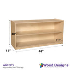Wood Designs Adjustable Shelf Storage – Wooden Classroom Bookcase with Adjustable Shelves