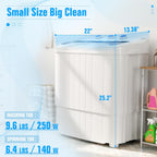 Portable Washing Machine,18 lbs Capacity,Washer and Dryer Combo Machine for Homes & Apartments,Twin Tub Laundry Washer with Spin Cycle