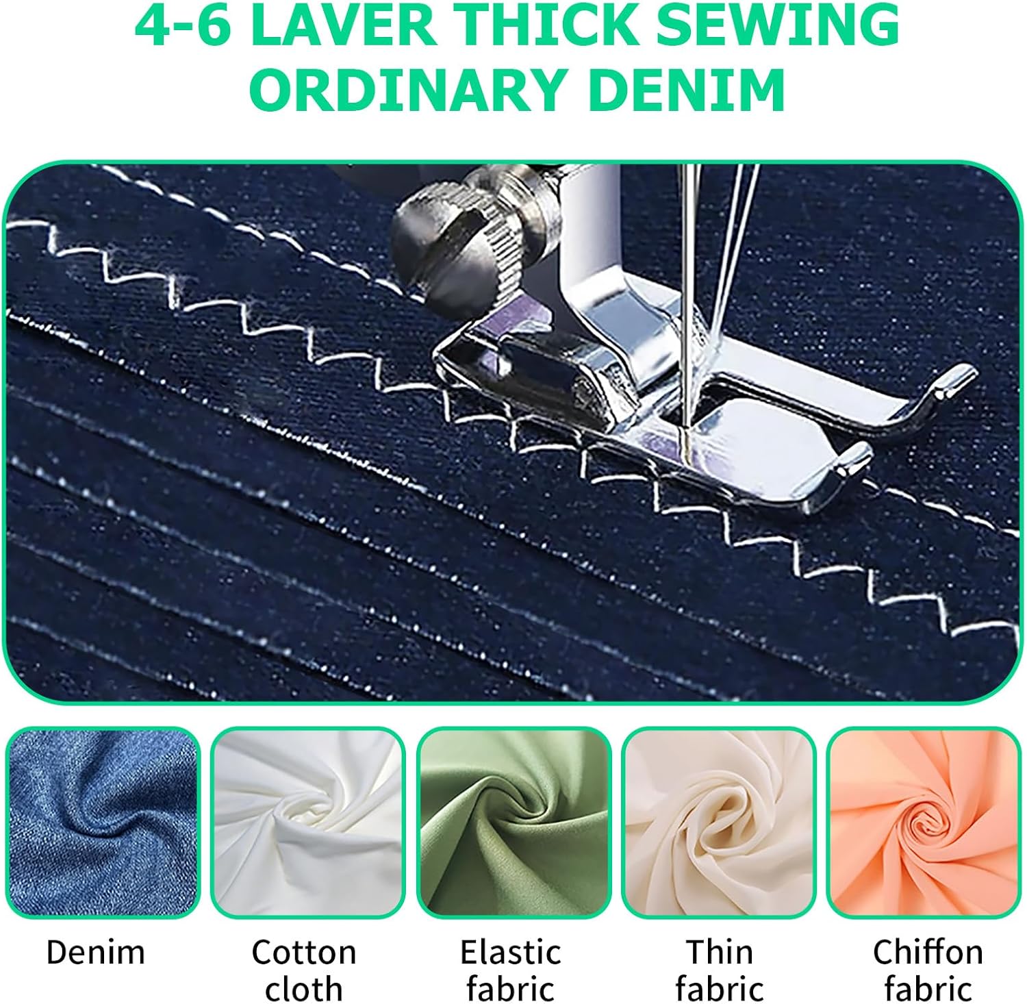 Mini Sewing Machine for Beginners, 16 Built-in Stitches, 2-Needle Adjustable Speed, Portable Electric Household Sewing Machine with Complete Accessory Kit, Ideal for DIY Sewing Projects