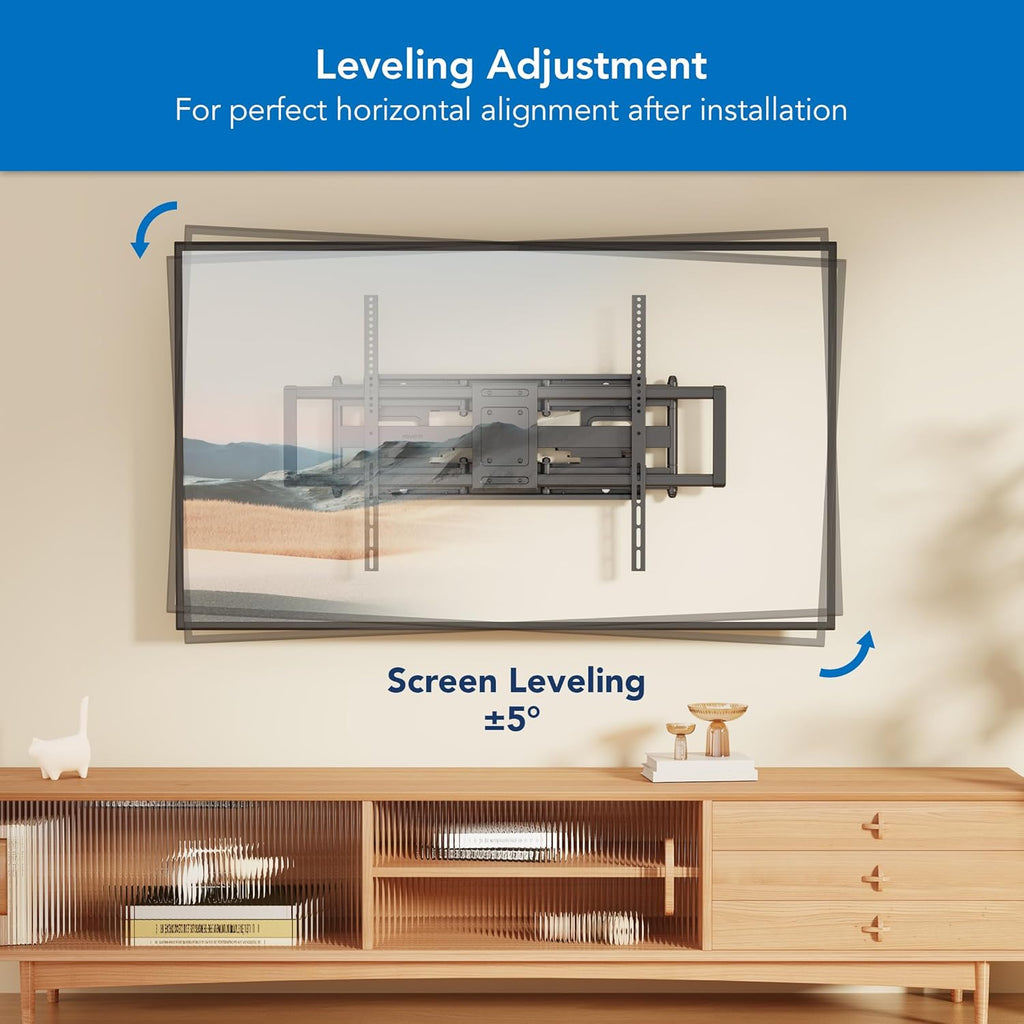 Mount-It! Heavy Duty XXL Full Motion TV Wall Mount for Extra Large TVs  max VESA 900x600  Holds up to 264lb  Swivel Tilt Extension Adjustable TV Mount for 60" 65" 75" 80" 85" 90" 98" 100" 115" 120 in