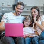 Laptop Computer(10.1 inch)  Quad Core Powered by Android 12.0  Netbook Computer with WiFi  Webcam and Bluetooth  Mini Laptop with Bag  Mouse  and Mouse Pad for Kids and Adults（Pink）