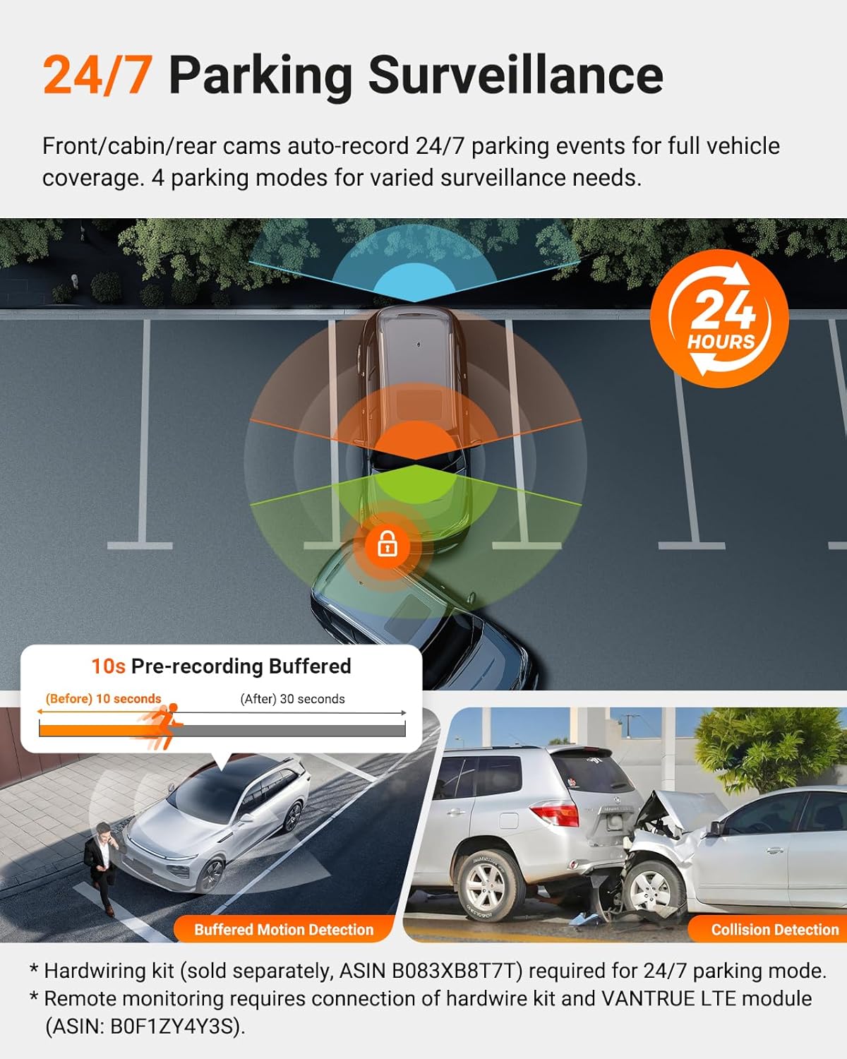 Vantrue N4 Pro S 4K 3 Channel Dash Cam w/Triple STARVIS 2  4K+1080P+2.5K Front Inside Rear Dash Camera  4+2.5K Dual Channel  HDR IR Night Vision  Voice Control  Parking Mode  GPS  Wi-Fi  Support 1TB