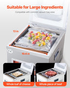 VEVOR Chamber Vacuum Sealer, 260W Sealing Power, Vacuum Packing Machine for Wet Foods, Meats, Marinades and More, Compact Size with 10.2 in Sealing Length, Applied in Home Kitchen and Commercial Use