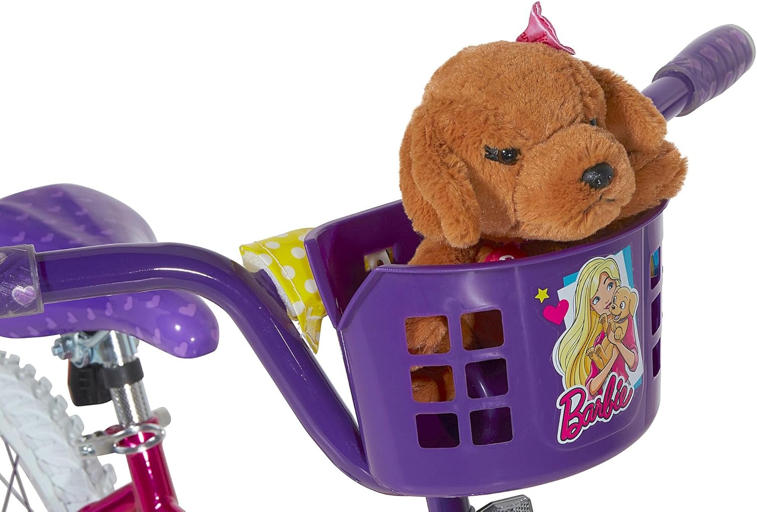 Dynacraft Barbie 16-inch Girls' Bike for Kids Ages 5-7 Years - Fun and Stylish Design, Sturdy and Durable, Perfect for Kids Learning to Ride, Easy to Assemble, Ideal for Young Riders