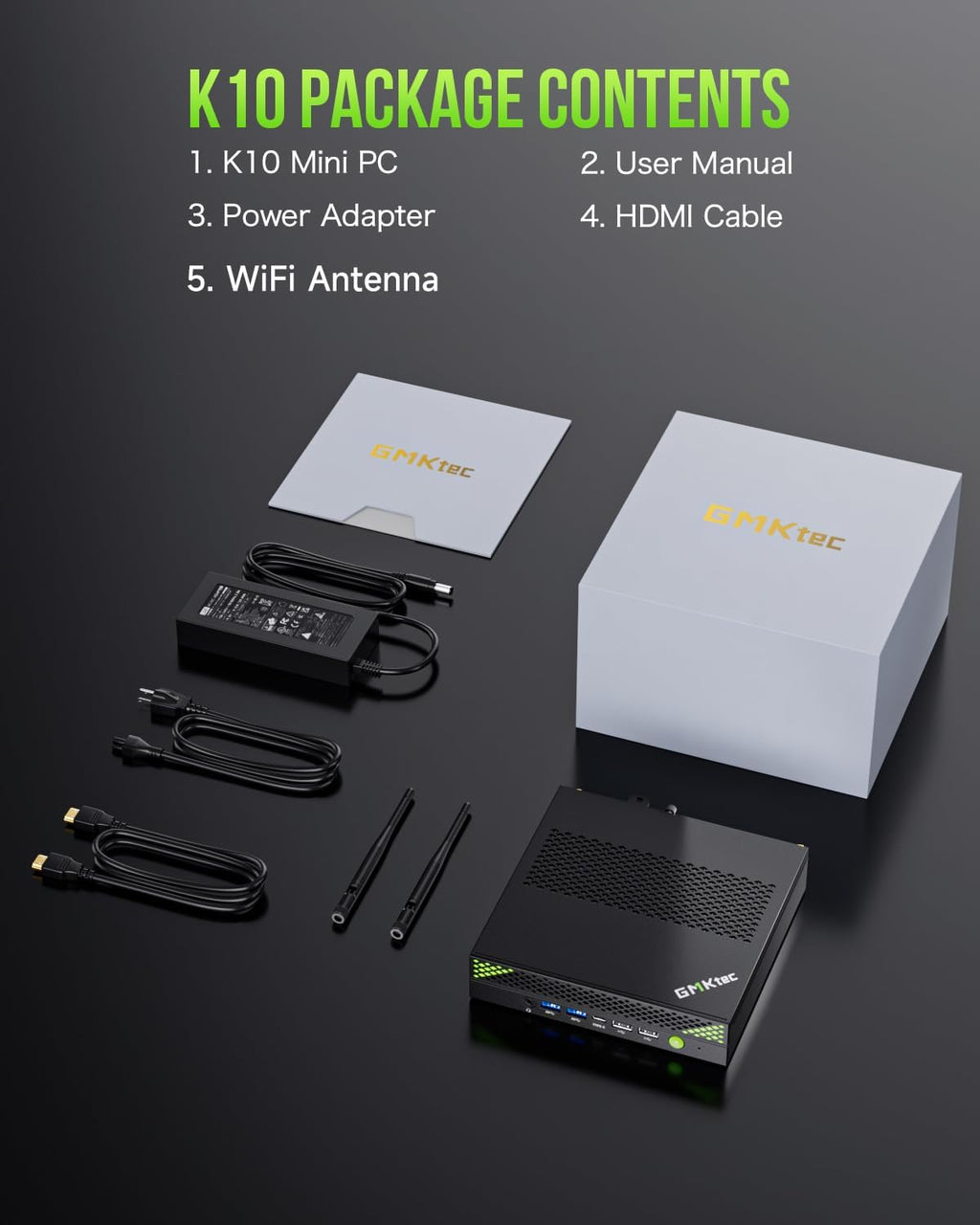 GMKtec Mini PC Workstation  Intel Core i9 13900HK(14C/20T) up to 5.4GHz  Mini Computer 32GB DDR5 RAM 1TB SSD  8X USB Ports/COM/HDMI/DP Office Business