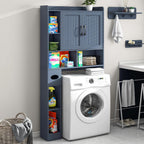 Vabches Over The Toilet Storage Cabinet, Farmhouse Storage Cabinet Over Toilet with Barn Door，Home Space-Saving Toilet Rack, for Bathroom, Restroom, Laundry