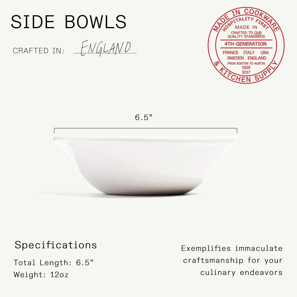 Made In Cookware | Set of 4 | Side Bowls | White | Porcelain | Crafted in England