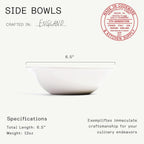 Made In Cookware | Set of 4 | Side Bowls | White | Porcelain | Crafted in England