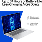 HP OmniBook 5 16 inch Next Gen AI PC  2K Touchscreen  Snapdragon X Plus X1P-42-100  16 GB RAM  512 GB SSD  Qualcomm Adreno GPU  Windows 11 Home  Glacier Silver  16-fb0000nr