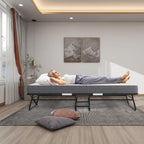 75''x46'' Folding Bed with Mattress for Adults, Large Size Roll Away Bed for Guest, Portable Folded Mattress