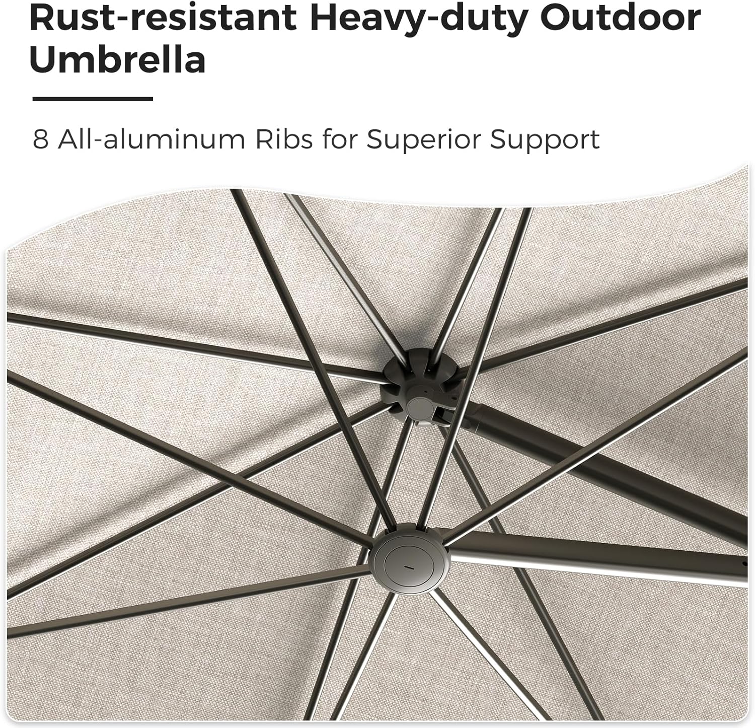 Grand patio 10x10 FT Large Patio Umbrella with Base, Double-Sided Outdoor Cantilever Aluminum Umbrella, Offset Umbrella with Cover for Commercial Use, Poolside, Deck, Backyard, Black