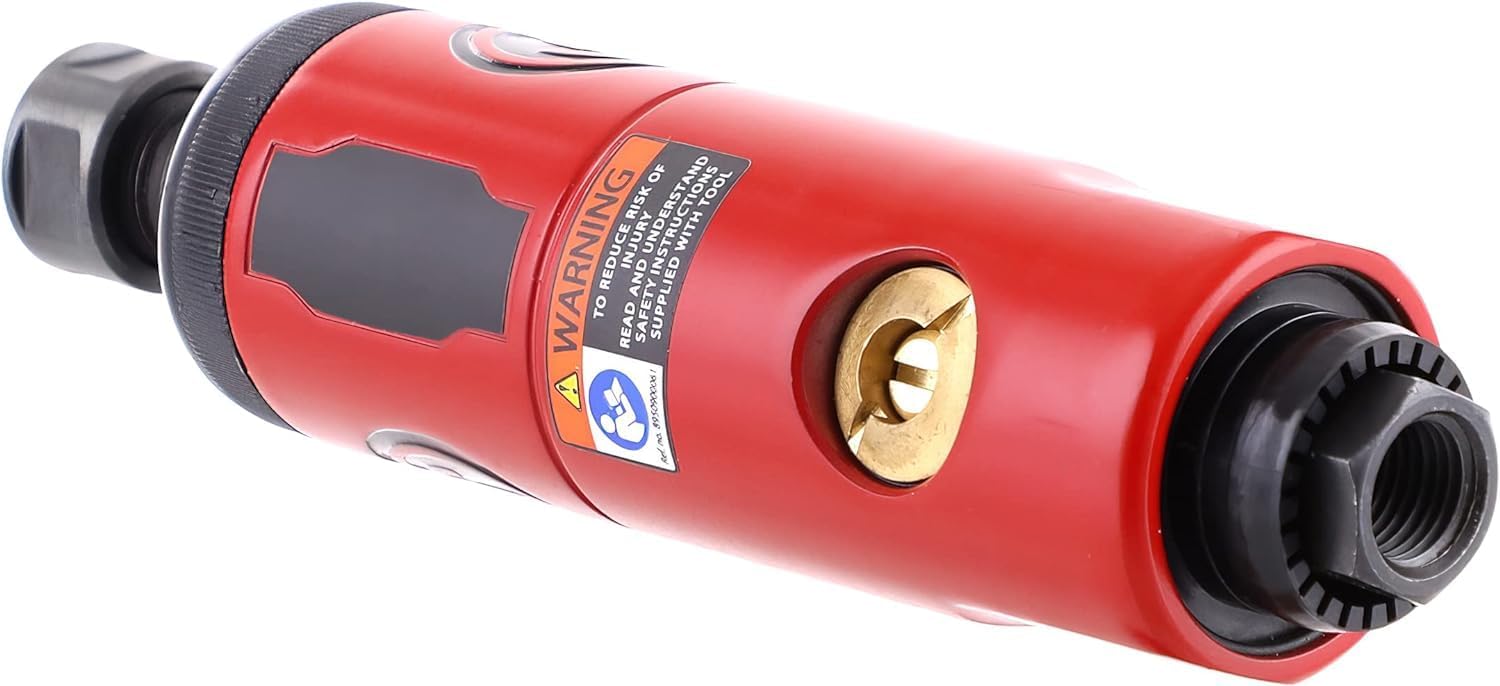 Chicago Pneumatic CP872 - Air Die Grinder Tool, Welder, Woodworking, Automotive Car Detailing, Stainless Steel Polisher, Heavy Duty, Straight, (6.4mm) - 1/4 Inch (6 mm), 0.63 HP / 470 W - 27000 RPM