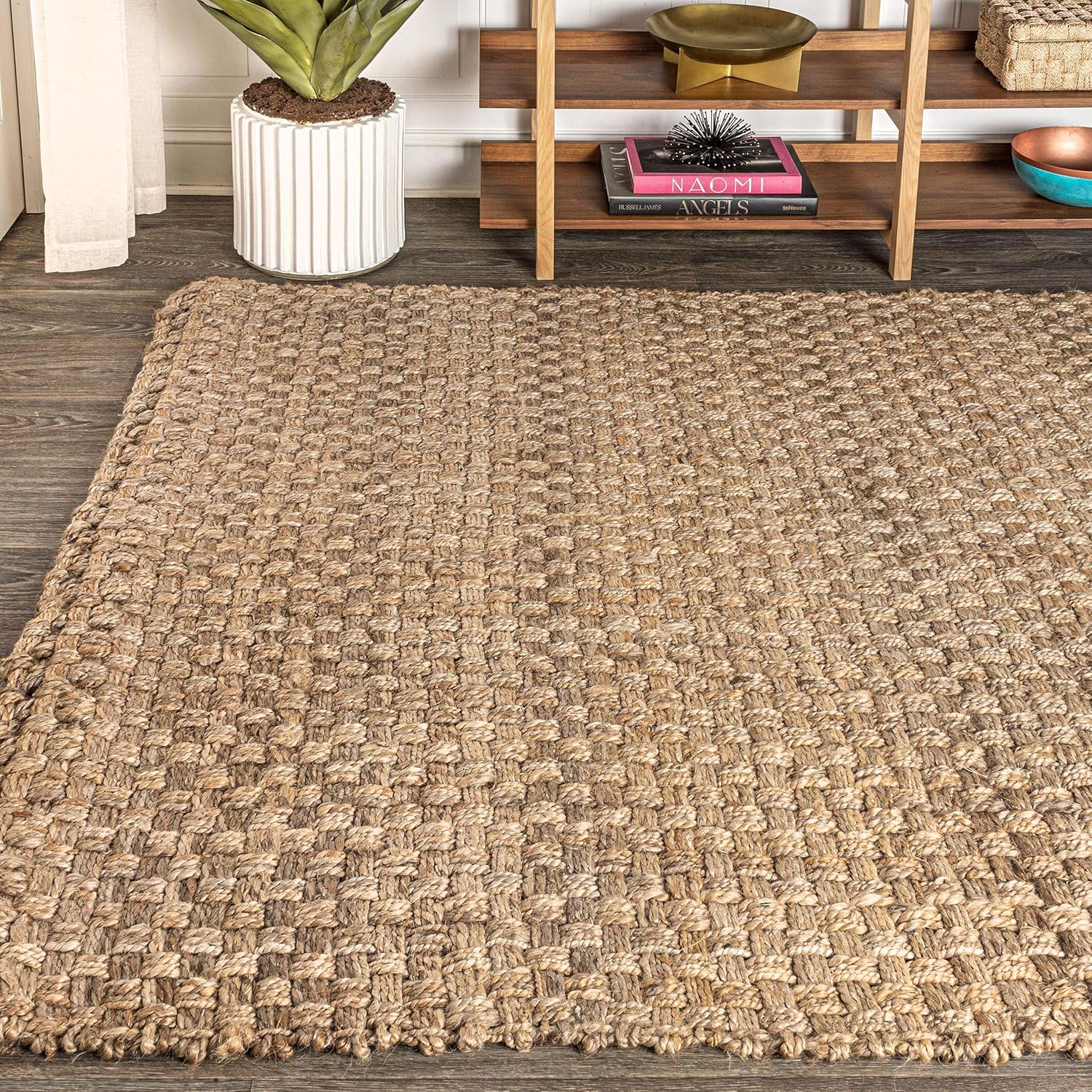 JONATHAN Y Estera Hand Woven Boucle Chunky Jute Natural Indoor Area Rug, 8x10, Bohemian, Transitional, Easy-Cleaning for Living Room, Bedroom, Kitchen, Pet Friendly, Non-Shedding (NFR102A-8)