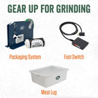 LEM Products BigBite Dual Grind #22 1.0 HP Stainless Steel Electric Meat Grinder Machine, Ideal for Heavy Use