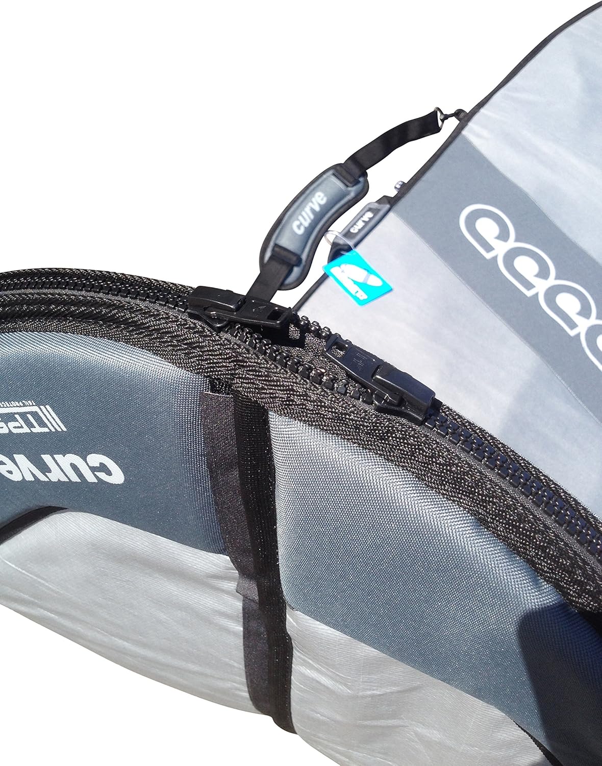 Curve Surfboard Travel Board Bag Longboard Single 7'6, 8'2, 8'8, 9'2, 9'6,10'2, 10'8, 11'2, 12'2 with 20mm Foam