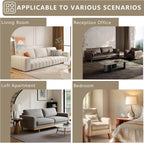 136" Cloud Couch Modular Sectional Couchs with Chaise Lounge, U-Shape Boneless Couches with Ottoman for Living Room, Corduroy Sofa with Deep Seat, No Assembly Required (Camel, Right Facing Chaise)